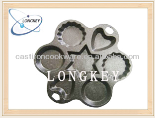customized design vegetable oil cast Iron cake pan