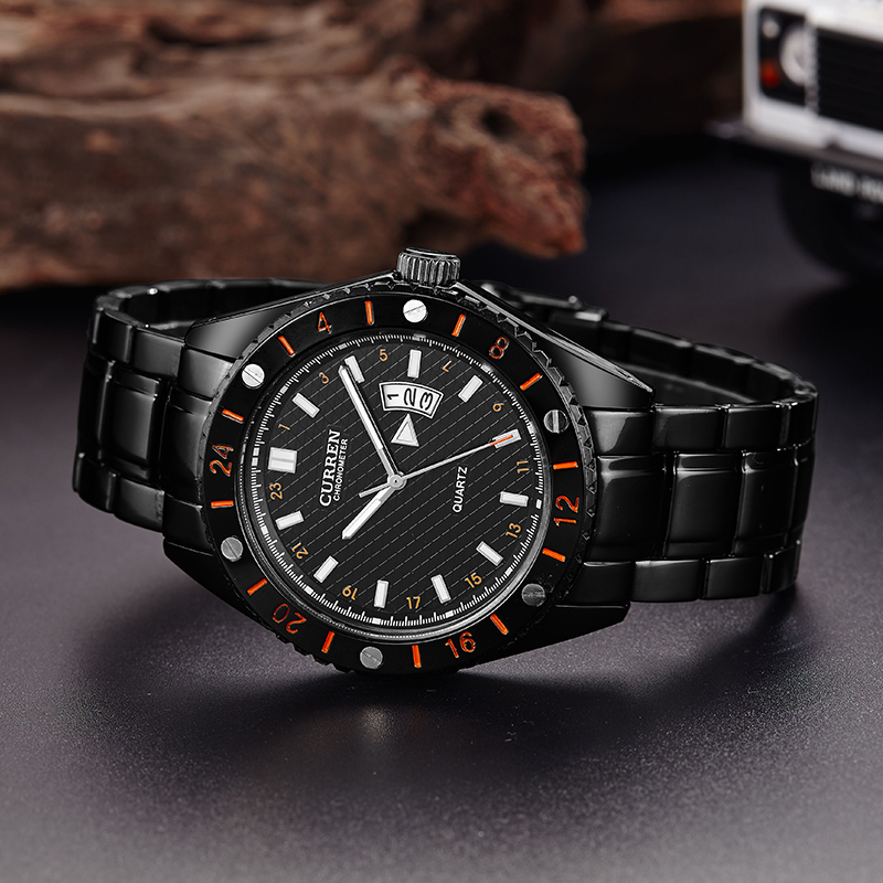Business Quartz Watch Stainless Steel Band Men Gift 