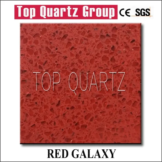 Hot sales quartz stone mirro red rose ,stalight quartz stone countertops