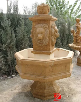 Water fountains with lion head