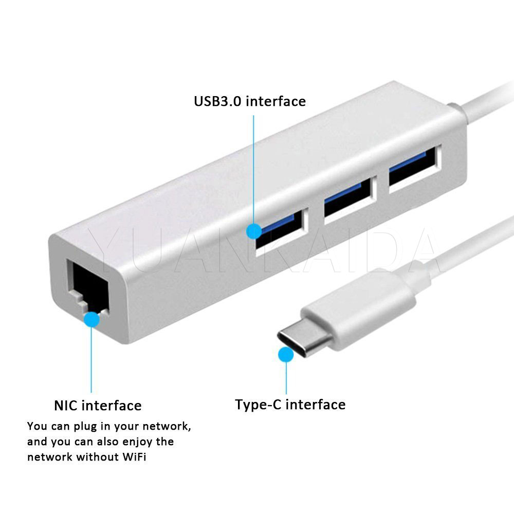 USB Type C Ethernet Hub