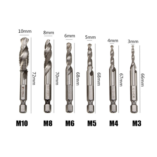 Metric Sprial Flute Machine Taps Bohrer-Set