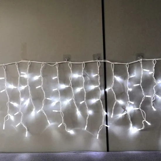 Outdoor Christmas Decoration: LED Icicle Lights and Party String Lights