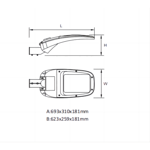 Street Light Die Casting Housing Die-casting Aluminum adjustable led street lamp Manufactory