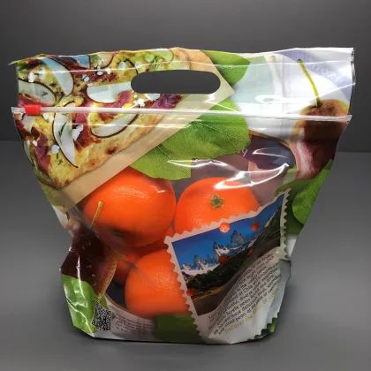 Great Printed Orange Packaging Plastic Bag For Fresh Vegetable Packaging