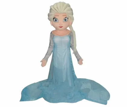 Hot Sale Frozen Cartoon Character Princess Elsa Anna and Snowman Mascot Costume Party and Festival Supply Adult Size