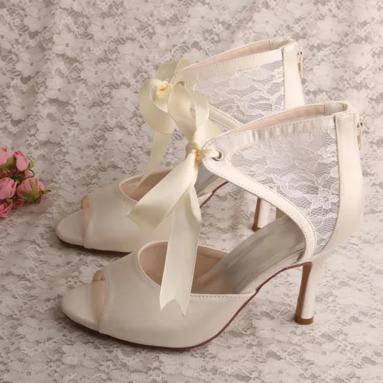 Victorian Peep Toe Lace up Boots