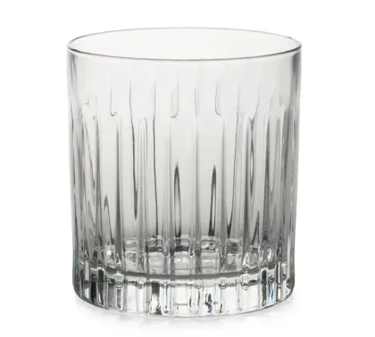crystal glass ribbed drinking beverage water glasses