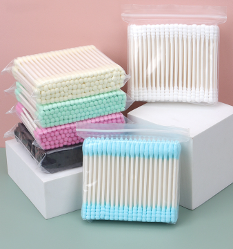 100PCS/Lot Makeup Tools: Cotton Swabs, Double Head Micro Wood Brushes, Eyelash Extension Glue Remover