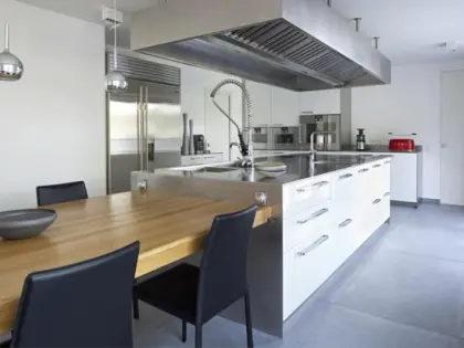 Custom Oven Microwave Combo Stainless Steel Kitchen Cabinets