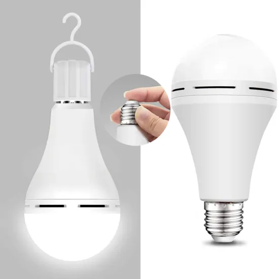 AC85-265V Rechargeable LED Lamp with E27 Bulb (7W/9W/12W/15W) - Emergency Lighting