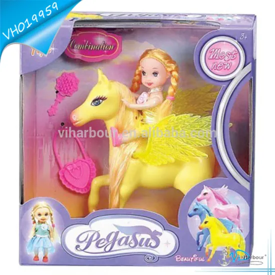 Barbie Doll Toys With Wing Horse