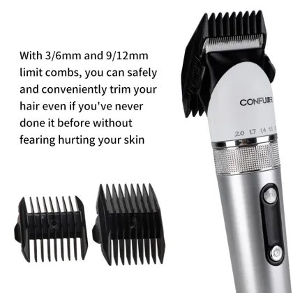 CONFU Wireless Metal Electric Hair Clippers - Professional Cordless Trimmer for Men