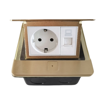 EU STYLE IP44 Brass Alloy kitchen Floor Socket/Patent Product Floor Mounted Pop Up  floor box