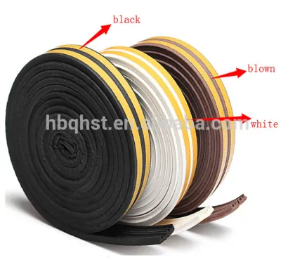 Self-adhesive D/ E/ I shape rubber door seal strip with factory price