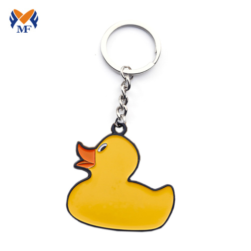 Gift metal name tag duck keychain words