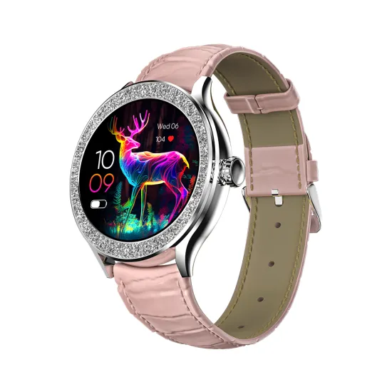 Girls' Smart Watch M15: A Stylish 1.27\" NFC Watch with IPS Display for Answering Calls and Suitable for Ladies
