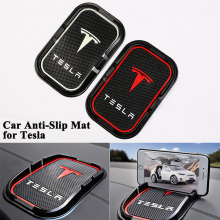 1pc Car Anti Slip Mat Sticky Pad with Logo Dashboard anti-slip mat phone key GPS holder Accessories for Tesla Model S Model X