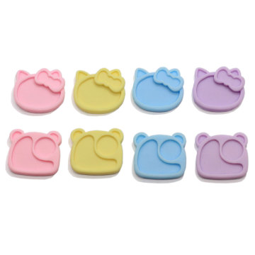 Piatto da portata Kawaii Resina Flatback Cabochon Cartoon Animal Cat Charms fai da te per fermagli per capelli Decor Handmade Craft Portachiavi Ornament