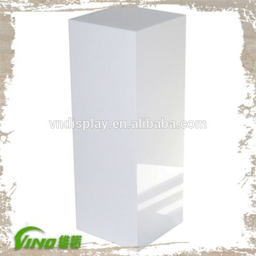 White Acrylic Display Pedestal , acrylic pedestal stand , pedestal display stand