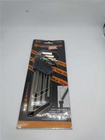 9PCS Hex Key Set CRV Allen Wrench