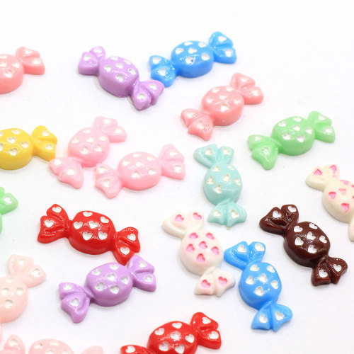 23mm Liefde Miniatuur Polka Dot Snoep Hars Plat Cabochons Voor Telefoon Decoratie DIY Craft Scrapbooking