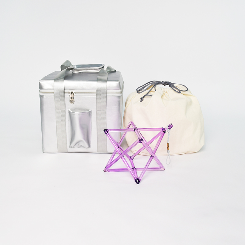 Portable Healing Transparent Crystal Mekaba Bag