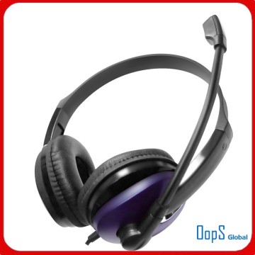 Fashion computer headset with mic, cheapest headset headphones