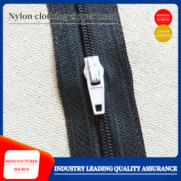 Nylon zipper head for front placket