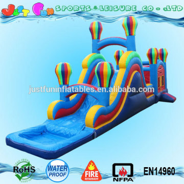 2016 new air balloon bounce house slide combo with swimming pool,air balloon bounce house swimming pool combo for sale