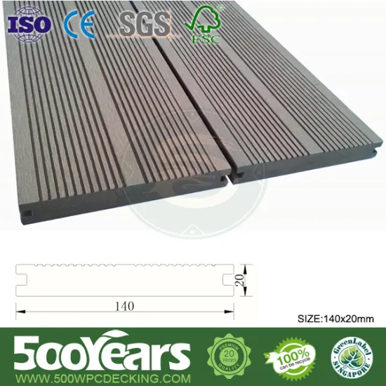 popular Eco-friendly Wood- plastic Composite Solid Decking for outdoor
