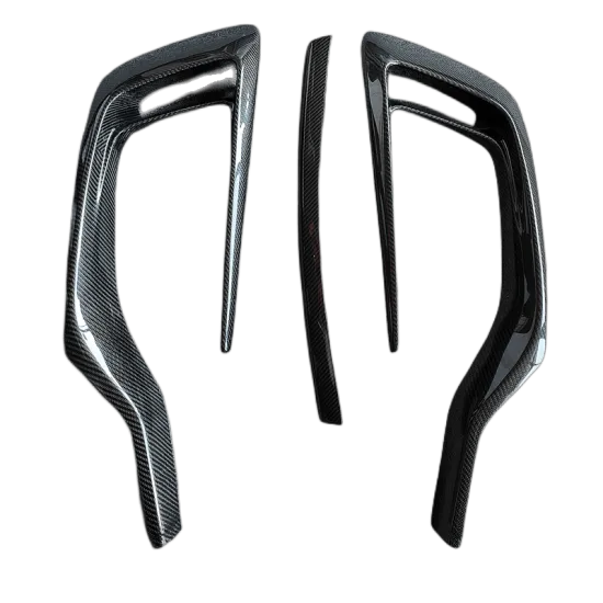 M-style Carbon Fiber Front Bumper Vent Cover and Lip Kit for Maserati Levante