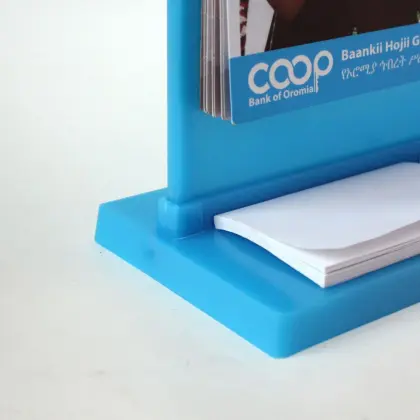 Bule Acrylic Desk Calendar Planner Storage Stand