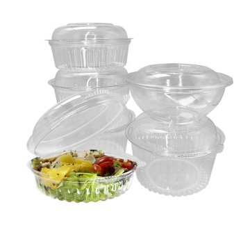 RPET Round Transparent High Quality Salad Container with Lid - Wholesale Food Containers