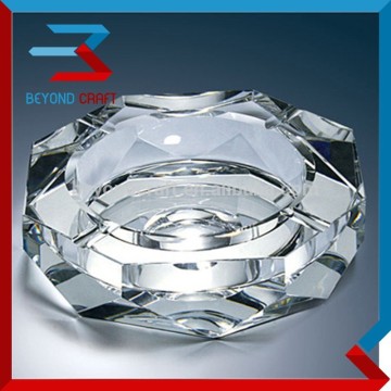 etched crystal ashtray,engraved crystal glass ashtray