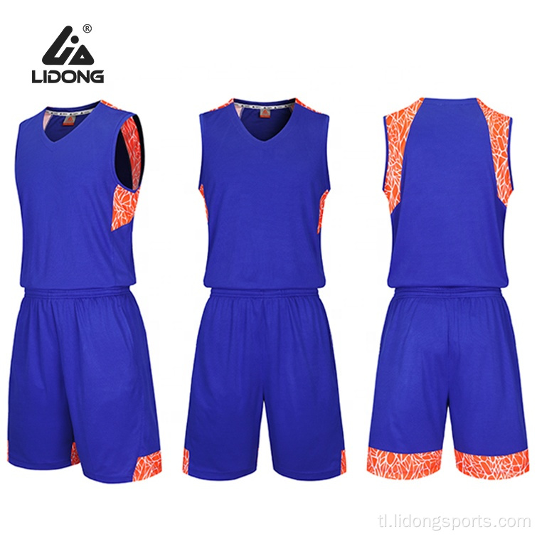 Pakyawan na disenyo ng iyong sariling sublimation basketball jersey set