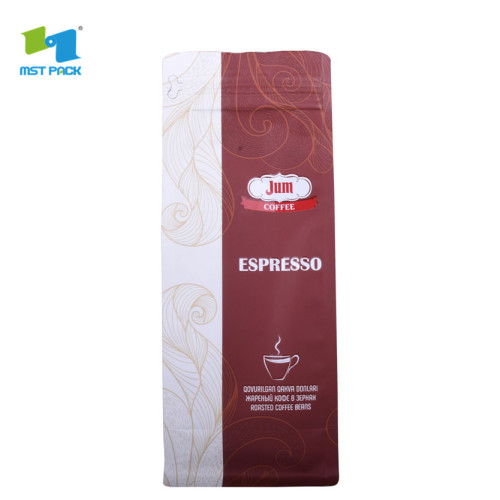 250g 500g impresso com zip lock de alumínio para embalagens de grãos de café saco plástico