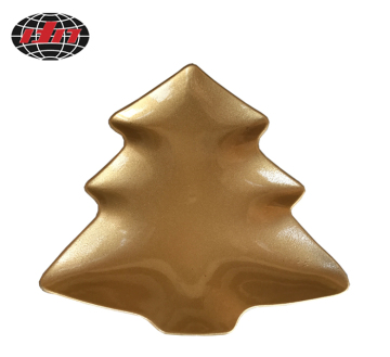 Glitter Gold Christmas Plastic Charger Plate