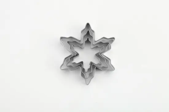 3pcs snowflake shape cookie cutter set