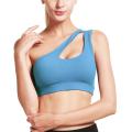 Women exercise top with built in bra