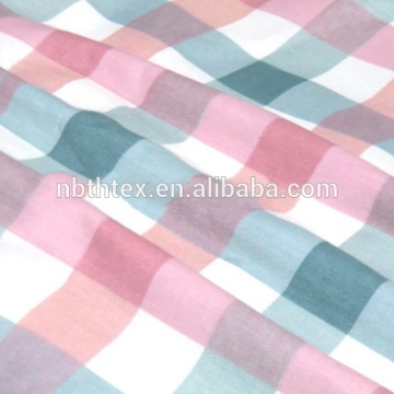 Polyester Cationic Check (Plaid) Fabric