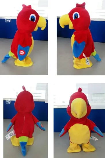 Electric Battery Operated Movable Parrot Plush Toy