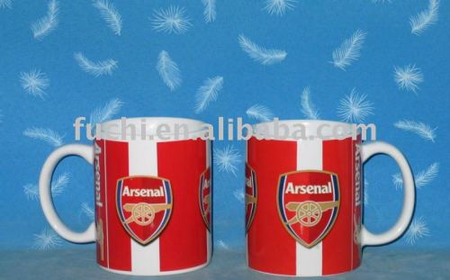 Promotion Ceramic Flag Mug and Flag Cup with Custom Logo