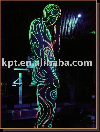 glowing performance clothes and neon party dress el wire