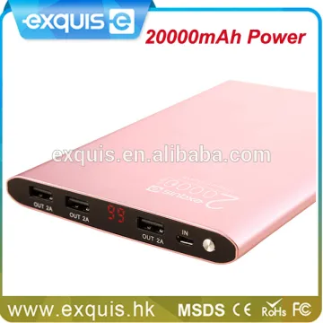 2016 New Products Large Capacity Mobile Power Bank 20000mAh,Ultra thin Slim 3 USB Output Polymer Power Bank