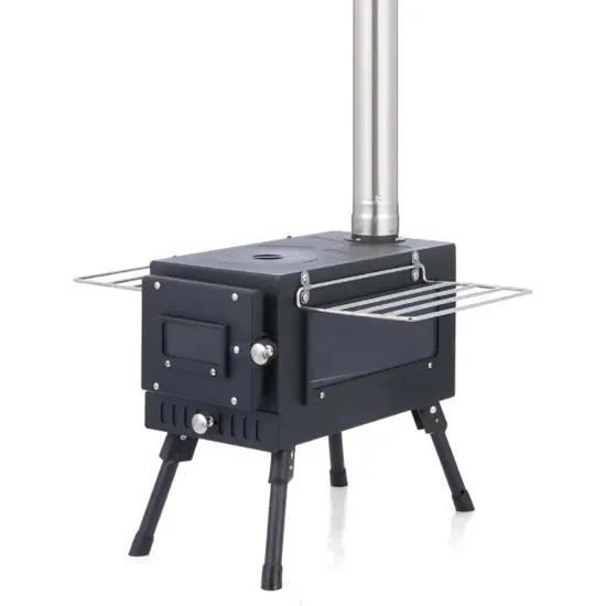 Portable Foldable Wood Burning Stove Camping Stoves Camp Tent Stoves with Glass