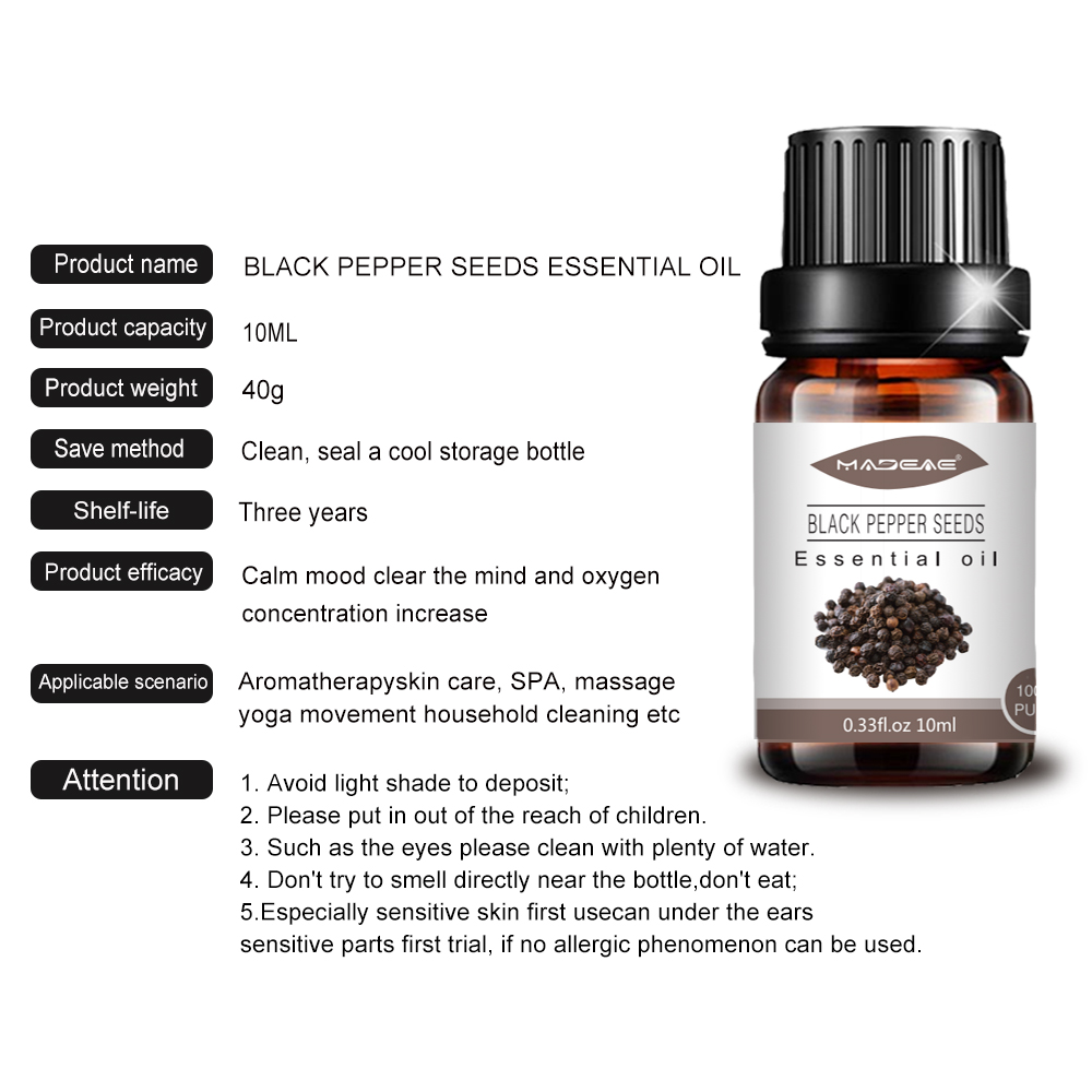 Factory Supply Top Grade Black Pepper Essential Oil