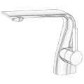 One-handle bathroom faucet for bathroom