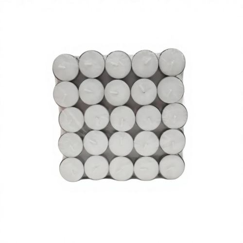 100pack pressed white tealight wax candles