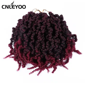 10 Inch Spring Senegalese Twist Crochet Hair For Women 16 Strands Pre-twisted Spring Crochet Braids For Beauty